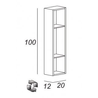 Шкаф подвесной Cezares 20x100 Rovere scuro Soft Eden 53144